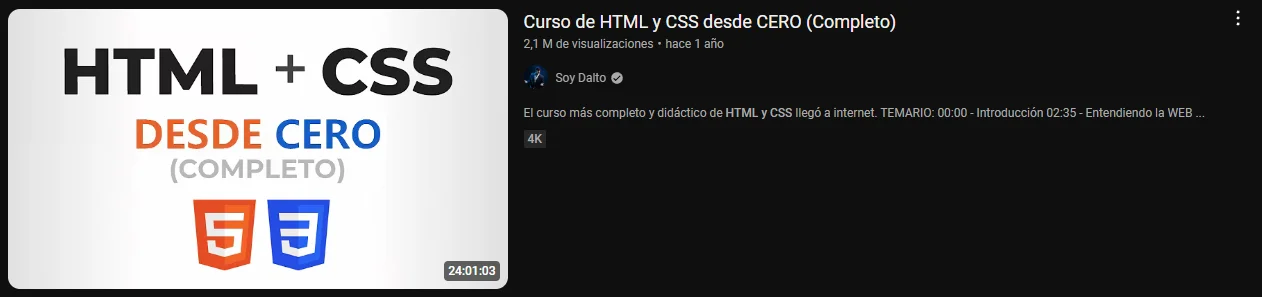 Imagen curso Dalto HTML y CSS