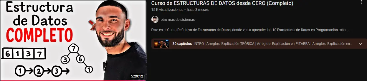 Imagen curso de estructuras de datos
